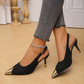 🔥 Oferta por tiempo limitado — 🏆 Tacones tipo gatito con punta puntiaguda y puntera de metal✨—Elegantes y cómodos para cualquier ocasión