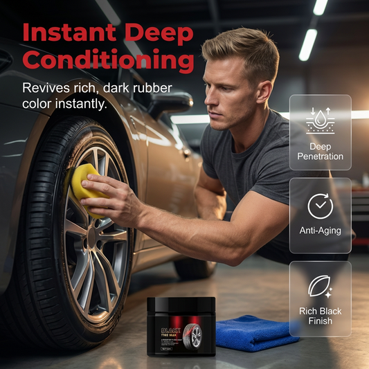 🚗Kit de cera protectora y abrillantadora instantánea para neumáticos👍✨