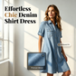 🔥 Oferta por tiempo limitado: hasta un 50 % de descuento 🔥 Vestido camisero vaquero informal para mujer