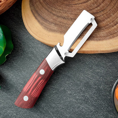 🔪 ¡OFERTA ESPECIAL 50% DE DESCUENTO AHORA! 🥒 Pelador Multifunción de Acero Inoxidable – Hoja Ancha, Afilada como Navaja, con Abrebotellas ✨