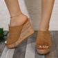 Sandalias de cuña casuales con puntera descubierta (peep-toe) para mujer