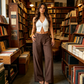🔥ÚLTIMO DÍA: 50 % DE DESCUENTO ☀️🛍️ Pantalones palazzo ligeros de algodón y lino, estilo clásico, para mujer