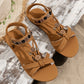 👡 ¡OFERTA DE VERANO 50% DE DESCUENTO! 🌸 Sandalias Planas Transpirables de Punta Redonda para Mujer – Ajuste Seguro, Plantilla Acolchada, Detalles Bohemios y Cuero Sintético ✨