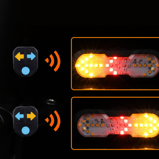 🚨Luz de seguridad inteligente para bicicleta con mando a distancia inalámbrico🚲
