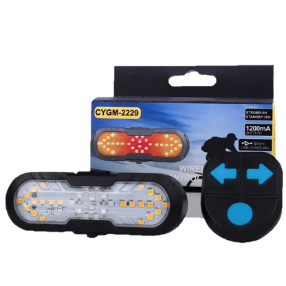 🚨Luz de seguridad inteligente para bicicleta con mando a distancia inalámbrico🚲
