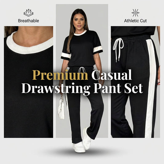 👖 ¡50 % DE DESCUENTO! 🌸 Conjunto de pantalones cómodos para mujer con cordón: cómodos, elásticos y perfectos para estar en casa y el tiempo libre 🏠