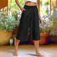 ⏰🔥¡50 % DE DESCUENTO POR TIEMPO LIMITADO! 👖 Pantalones informales de color liso, de corte ancho y largo 3/4: cómodos, elegantes y con un estilo chic sin esfuerzo ✨💃