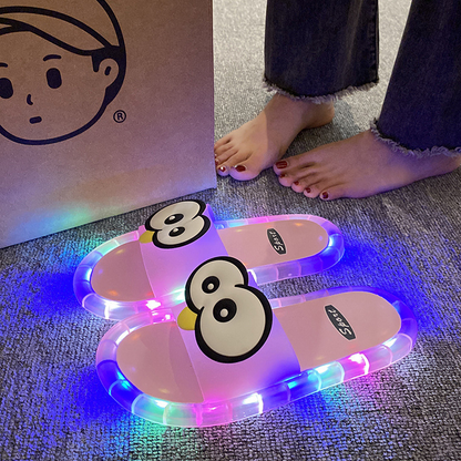 Zapatillas de dibujos animados con luces LED