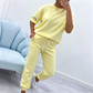 Conjunto Casual para Dama de Blusa Manga Corta y Pantalón