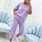 Conjunto Casual para Dama de Blusa Manga Corta y Pantalón