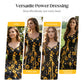 ⏰¡50 % DE DESCUENTO POR TIEMPO LIMITADO!🔥Vestido de mujer con estampado y mangas abullonadas