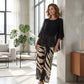 Set de Top Elegante y Fluido y Pantalones Estampados de Wemon