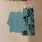 Set de Top Elegante y Fluido y Pantalones Estampados de Wemon