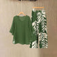 Set de Top Elegante y Fluido y Pantalones Estampados de Wemon