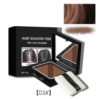 Polvos instantáneos para cubrir las canas en la línea del cabello