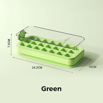 🌞¡Dale un toque primaveral con un 50 % de descuento!🧊Molde para cubitos de hielo a prueba de fugas con tapa: molde de silicona apto para uso alimentario con un sencillo sistema de apertura a presión