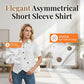 📢📢50 % de descuento en novedades: camisa asimétrica de manga corta con botones para mujer