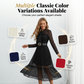 Elegante Polka Dot corbata cuello Midi vestido