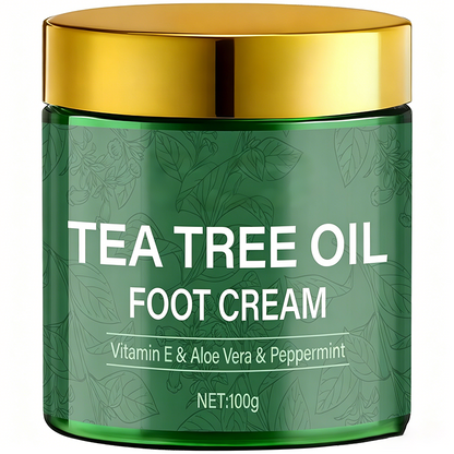 Crema para pies con aceite de árbol de té para pies secos y agrietados