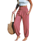 ⏳🔥 ¡50% DE DESCUENTO POR TIEMPO LIMITADO! 🌞 Pantalones harem de cintura alta fruncidos para mujer: comodidad veraniega sin esfuerzo ✨