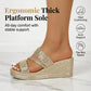 Sandalias de plataforma con tiras trenzadas para mujer