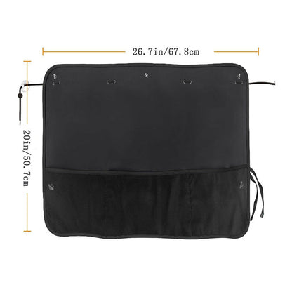 Cortinas para las ventanillas del coche con bolsillos portaobjetos