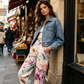 Pantalones informales con estampado floral para mujer