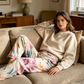 Pantalones informales con estampado floral para mujer