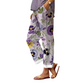 Pantalones informales con estampado floral para mujer