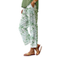 Pantalones informales con estampado floral para mujer