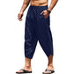 Pantalones capri tipo harén informales para hombre
