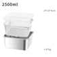 Caja multifuncional 2 en 1 para guardar alimentos y colador