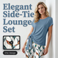 👚 ¡50% DE DESCUENTO AHORA! 🌸 Set de camiseta de corbata lateral y pantalones estampados para mujer – Ajuste fluido, ajustable y perfecto para vacaciones de verano o ropa 👖 de resort