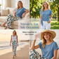 👚 ¡50% DE DESCUENTO AHORA! 🌸 Set de camiseta de corbata lateral y pantalones estampados para mujer – Ajuste fluido, ajustable y perfecto para vacaciones de verano o ropa 👖 de resort