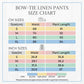 Pantalones informales lisos con lazo decorativo