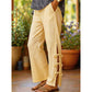 Pantalones informales lisos con lazo decorativo