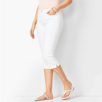 ✨¡50 % DE DESCUENTO!🌺Vaqueros capri de denim elástico para mujer