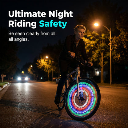 Luces LED resistentes al agua para ruedas de bicicleta