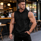 🔥 Camiseta sin mangas con capucha💧 Transpirante · De secado rápido y resistente a la fricción🧢 Capucha que protege del sol y del viento · 🏋️ Ideal para entrenamiento de fuerza, correr y el tiempo libre