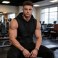 🔥 Camiseta sin mangas con capucha💧 Transpirante · De secado rápido y resistente a la fricción🧢 Capucha que protege del sol y del viento · 🏋️ Ideal para entrenamiento de fuerza, correr y el tiempo libre