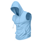🔥 Camiseta sin mangas con capucha💧 Transpirante · De secado rápido y resistente a la fricción🧢 Capucha que protege del sol y del viento · 🏋️ Ideal para entrenamiento de fuerza, correr y el tiempo libre