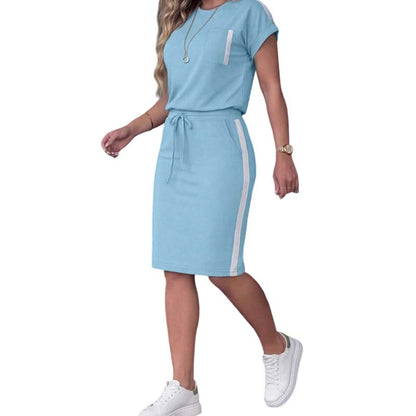 Oferta en las novedades de 2026 🎁 Conjunto de dos piezas para mujer: camiseta y falda con cordón 💃💎