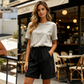🌺Pantalones cortos informales para mujer con cordón y adornos de encaje