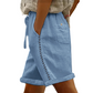 🌺Pantalones cortos informales para mujer con cordón y adornos de encaje