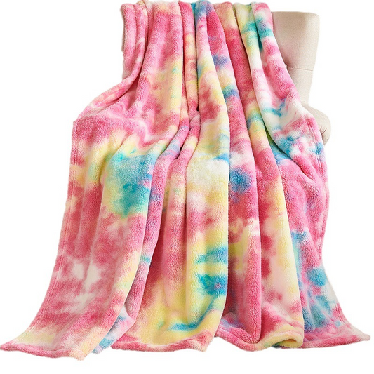 ❄️OFERTA ESPECIAL DE VERANO: 50 % DE DESCUENTO🌀 Manta de felpa ultrasuave con efecto tie-dye