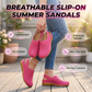 Sandalias de cuña con talón abierto y perforaciones para mujerY