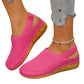 Sandalias de cuña con talón abierto y perforaciones para mujerY
