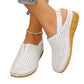 Sandalias de cuña con talón abierto y perforaciones para mujerY