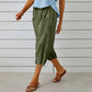 Pantalones capri informales de mujer con bolsillos