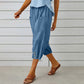 Pantalones capri informales de mujer con bolsillos